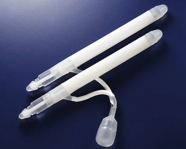 Two-piece inflatable penile implant