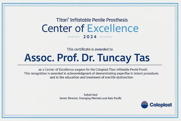 Coloplast Titan Center of Excellence 2024 — Assoc. Prof. Dr. Tuncay Tas